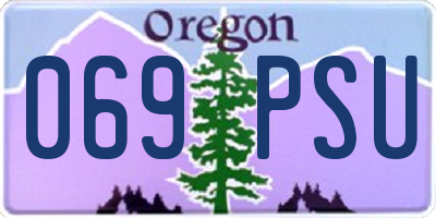 OR license plate 069PSU