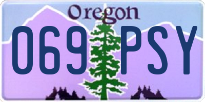 OR license plate 069PSY