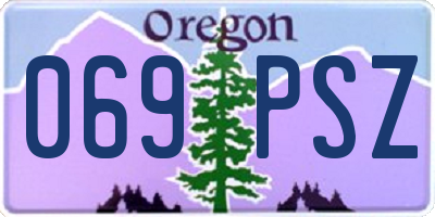 OR license plate 069PSZ