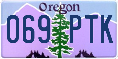 OR license plate 069PTK