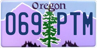 OR license plate 069PTM