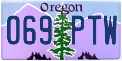 OR license plate 069PTW