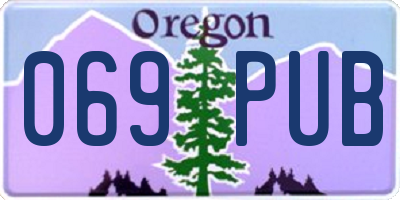OR license plate 069PUB