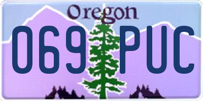 OR license plate 069PUC