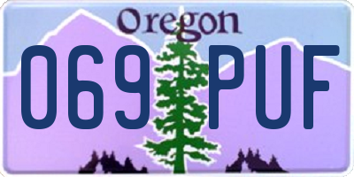 OR license plate 069PUF