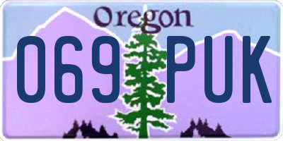 OR license plate 069PUK