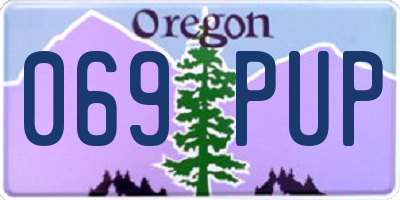 OR license plate 069PUP
