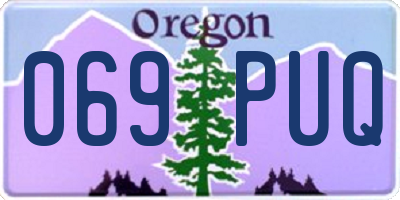 OR license plate 069PUQ