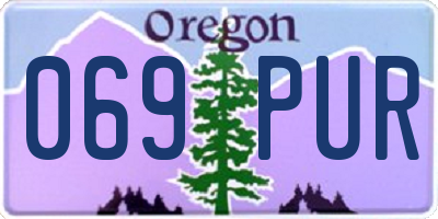 OR license plate 069PUR
