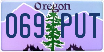 OR license plate 069PUT