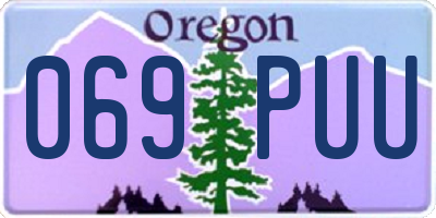 OR license plate 069PUU