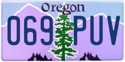 OR license plate 069PUV
