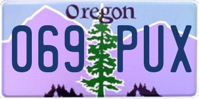 OR license plate 069PUX