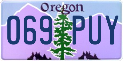 OR license plate 069PUY