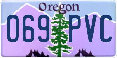 OR license plate 069PVC