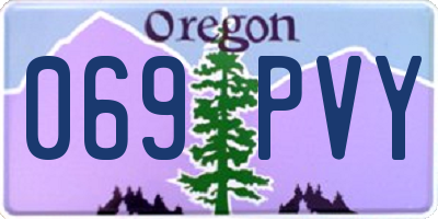 OR license plate 069PVY
