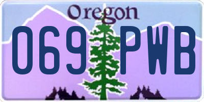 OR license plate 069PWB