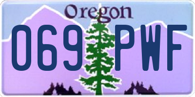 OR license plate 069PWF