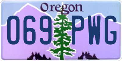 OR license plate 069PWG