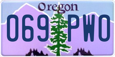 OR license plate 069PWO