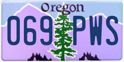 OR license plate 069PWS