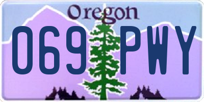 OR license plate 069PWY