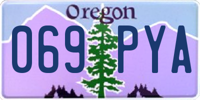 OR license plate 069PYA