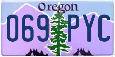 OR license plate 069PYC