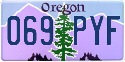 OR license plate 069PYF