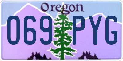 OR license plate 069PYG