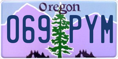 OR license plate 069PYM