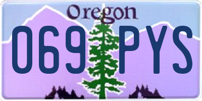 OR license plate 069PYS