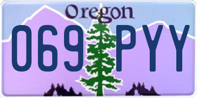 OR license plate 069PYY