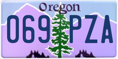 OR license plate 069PZA