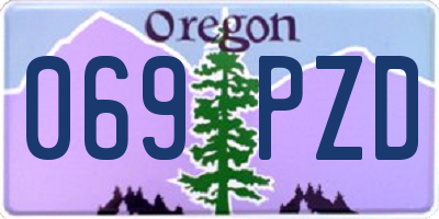 OR license plate 069PZD