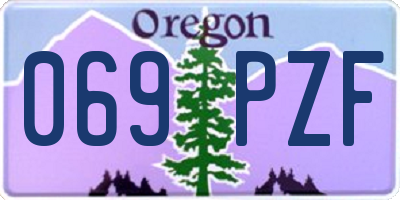 OR license plate 069PZF