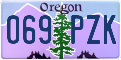 OR license plate 069PZK