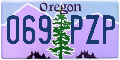 OR license plate 069PZP