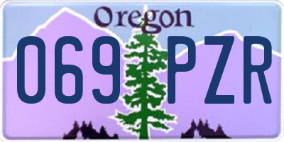 OR license plate 069PZR