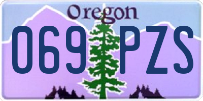 OR license plate 069PZS
