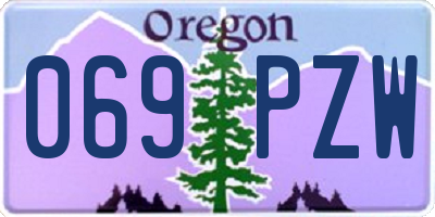 OR license plate 069PZW