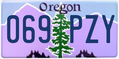 OR license plate 069PZY