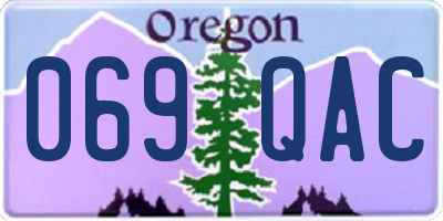 OR license plate 069QAC
