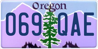 OR license plate 069QAE