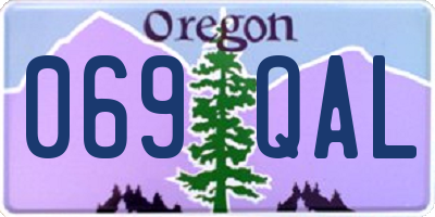OR license plate 069QAL