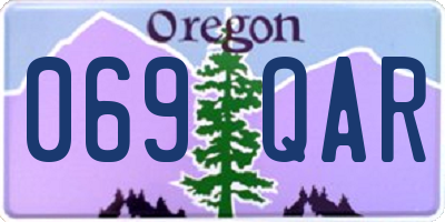 OR license plate 069QAR