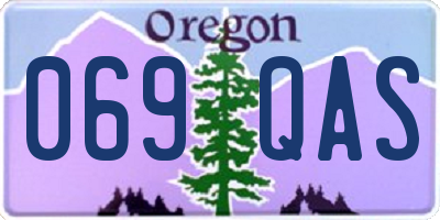 OR license plate 069QAS