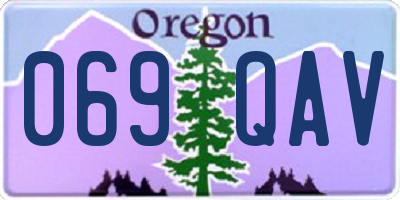 OR license plate 069QAV