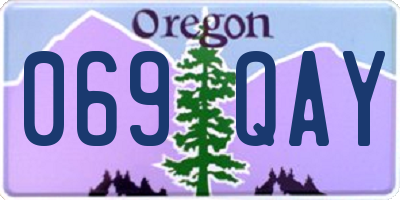 OR license plate 069QAY