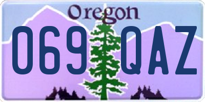 OR license plate 069QAZ